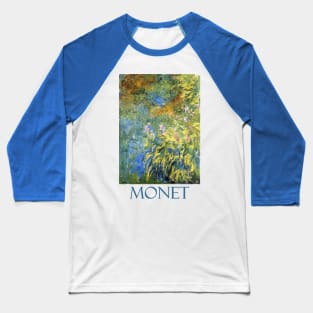 Irises by the Pond by Claude Monet Baseball T-Shirt